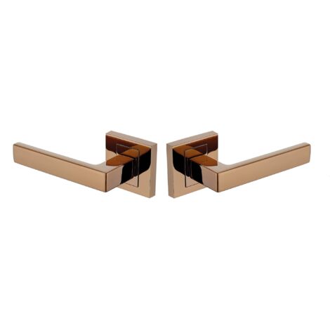 Maniglia interna per porta Qubik II in oro rosa