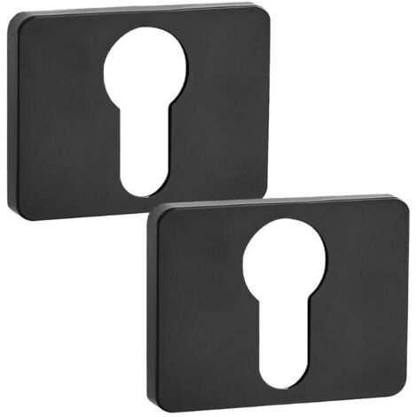 Placca rettangolare corta con inserto nero Kuchinox LK7902A per maniglia porta MALI (1/3)
