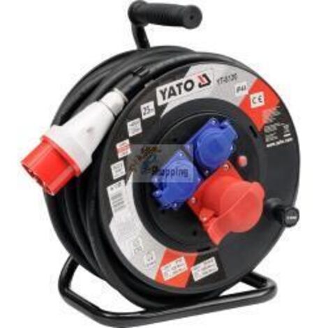 Avvolgicavo di prolunga elettrica da 25 m, 5G 2,5 mm, 3P+N+E - YT-8120 (1/4)
