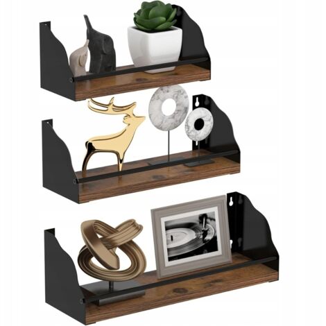 Mensole da parete Giftgarden con recinzione - Set di 3 mensole sospese (1/5)