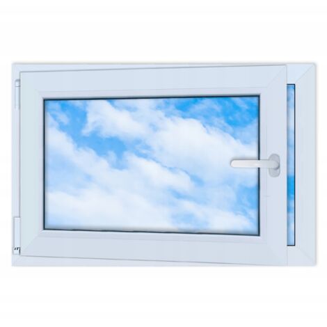 Finestra in PVC bianca 90x60 SINISTRA 900x600 mm anta-ribalta doppio vetro