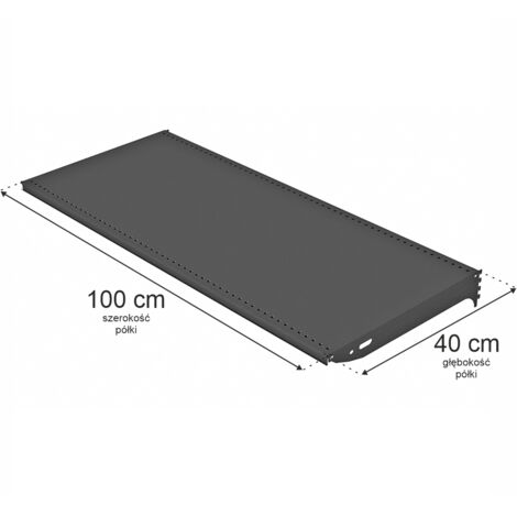 Mensola completa Mega-M Basic L-100 cm P-40 cm antracite RAL7016 + 2 staffe P-40 cm N