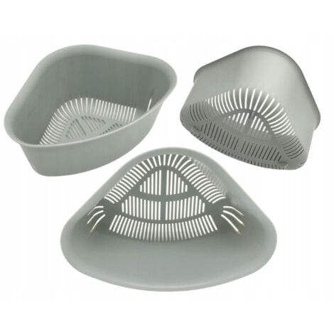 Scolapiatti angolare per lavello cucina per frutta e verdura 23x16,5 cm (1/5)