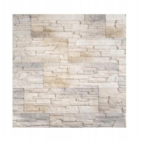 Piastrelle per facciate 38,5x13cm pietra decorativa in gesso beige 0,45m2