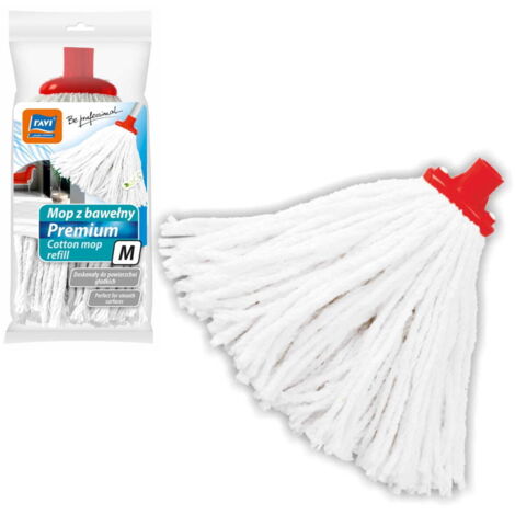 Testa di mocio in cotone naturale premium taglia M