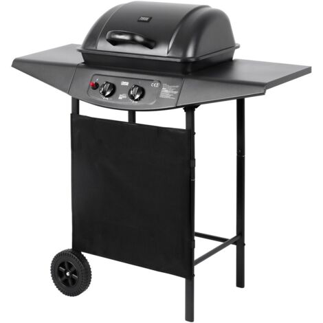 Barbecue a gas Teesa BBQ 2000 – 2 bruciatori in acciaio inox – Potenza 5 kW – Griglia spaziosa con ripiani laterali – Beeztees (1/3)
