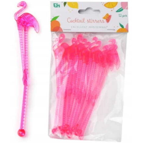 Set di 12 decorazioni colorate per cocktail 24 cm in plastica (1/5)