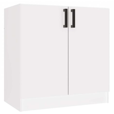 JASPER - Mobile da cucina basso in stile scandinavo - 80x45,5x82 cm - 2 ante