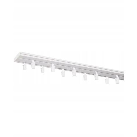 Asta per tenda in PVC a doppio binario da soffitto 300 cm