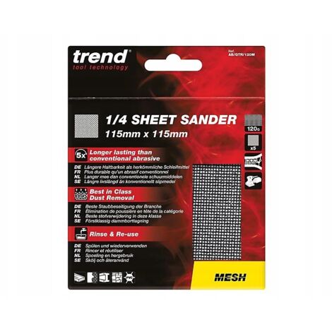 Fogli abrasivi Trend AB/QTR/150M 115 x 115 mm 150 g 5 pezzi (1/5)