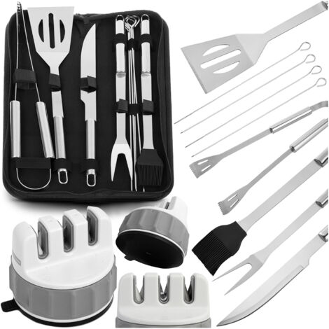 Set di accessori per barbecue Heckermann IN-BBQ9 - 9 pezzi + affilacoltelli Heckermann KD0371