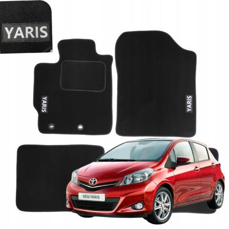 Tappetini in velluto per Toyota Yaris III 2011-2019 Tappetini in velluto con ricamo B