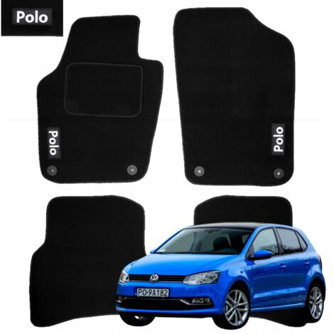 Tappetini in velluto per Volkswagen Polo V 2009-2017 Tappetini in velluto ricamati B