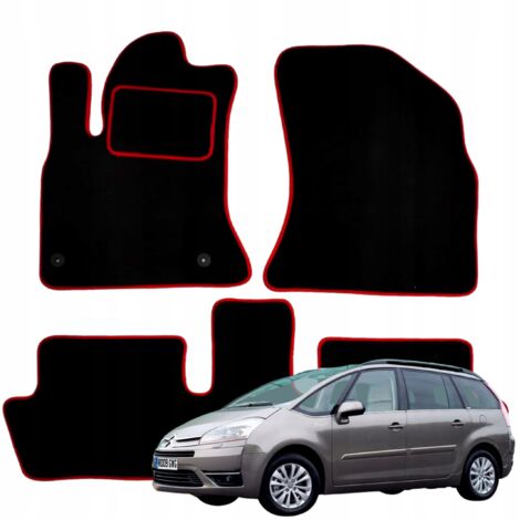 Tappetini in velluto per Citroen C4 Picasso I 2007-2013 versione 5 posti R