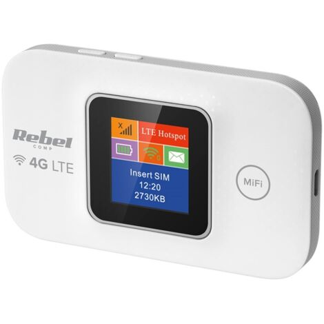 Router wireless portatile Rebel RB-0701 32GB Banda unicA 2.4GHz 3G/4G/Wi-fi 4 150Mbit/s Bianco [KMRBBMOURB00701] (1/5)