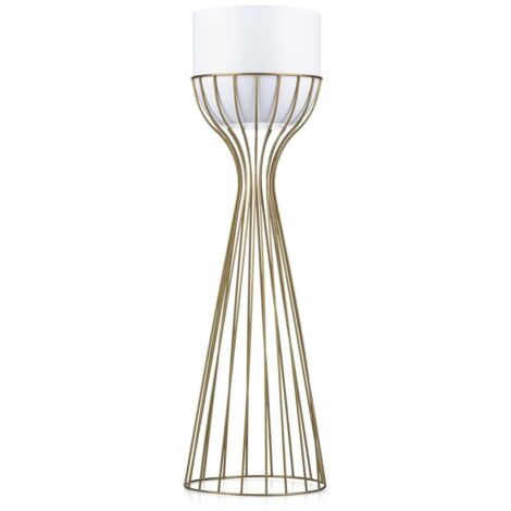 Portafiori moderno 68 cm oro e bianco
