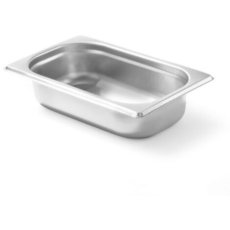 HENDI Contenitore Gastronorm, GN 1/4, resistenza termica -40 °C a 300 °C, compatibile con i forni a convezione, frigoriferi, bagno María, chafing dishes, 1.8L, 265x162(H)65mm, acciaio inox