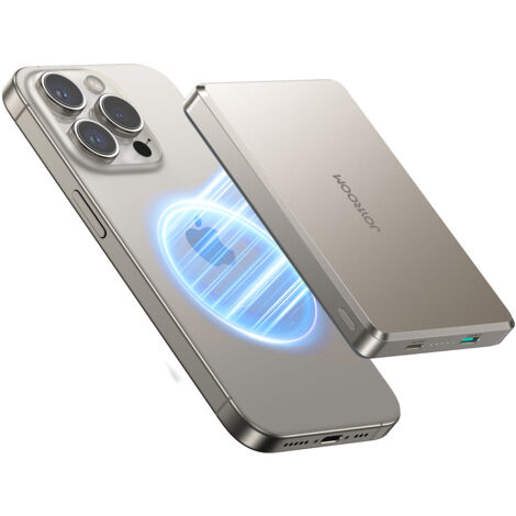 Powerbank Pro 10000mAh Ultrasottile Magnetico PD 20W USB-C Lightning - Titanio (1/5)