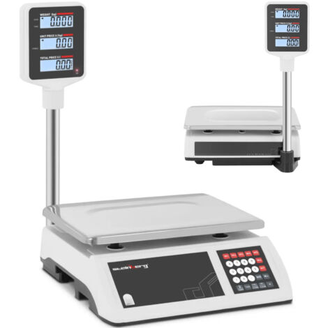 Bilancia da banco LCD per negozi, magazzini o per pesare oggetti, portata 15 kg/2 g.