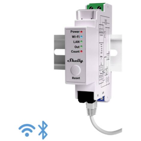 Shelly Pro EM 50A Contatore Energetico Bianco 94x19x69 mm