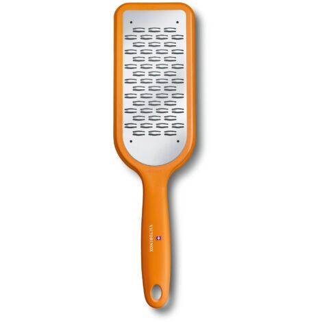 Victorinox, grattugia ad affilatura media con piedini in gomma antiscivolo, in acciaio inox, arancione, normale (1/4)