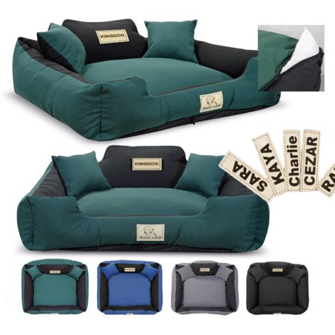 Letto per cani box KINGDOG MM43 cm 75x65 personalizzato, staccabile, antiscivolo verde