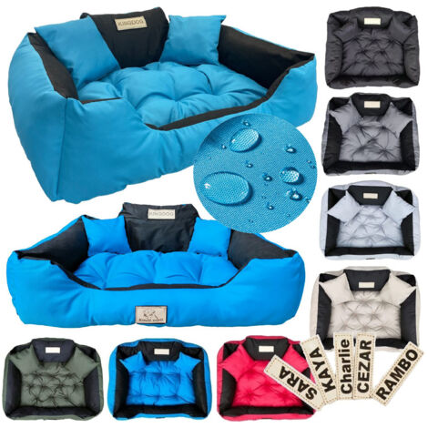 Cuccia per cani Kingdog 130x105 cm personalizzata, impermeabile, blu (1/5)