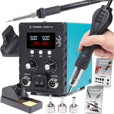 Stazione saldante 2 in 1 TECHREBAL 8586D Pro