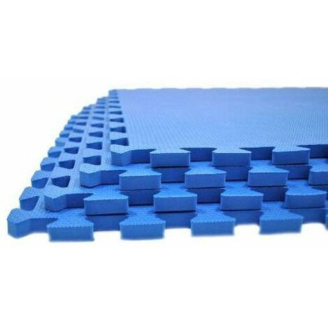 Tappetino da piscina in schiuma, blu, 50x50 cm, 9 pezzi. (1/4)