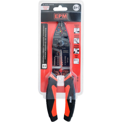Pinza crimpatrice per connettori industriali 4 in 1 da 215 mm - E-400-0056 (1/3)