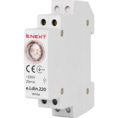 Lampada di segnalazione per guida DIN E.I.DIN.220 bianca - EX-P059005 (1/3)