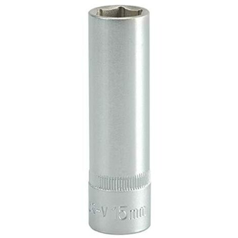 Bussola lunga a 6 punte cromata da 1/2'' 15 mm - YT-1228 (1/4)