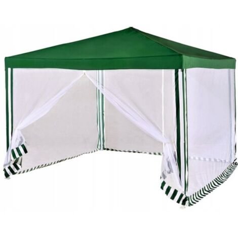 Padiglione 3X3 G1015 VERDE CON RETE (1/2)