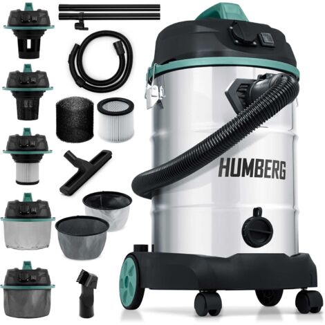 Aspirapolvere industriale 30L 3600W HM-402 – Multifunzionale per liquidi e solidi – Potenza di aspirazione regolabile – Cavo 3,5m (1/5)