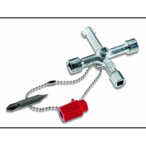 Cimco 112894 Chiave universale per armadio elettrico in metallo Chiave per armadio elettrico 1 pz. (1/2)