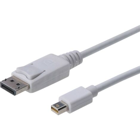 Digitus Mini-DisplayPort / DisplayPort Cavo adattatore Spina Mini DisplayPort , Spina DisplayPort 3.00 m Bianco AK-3401 (1/5)