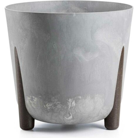 Vaso da fiori in muschio e cemento grigio riciclato (1/5)