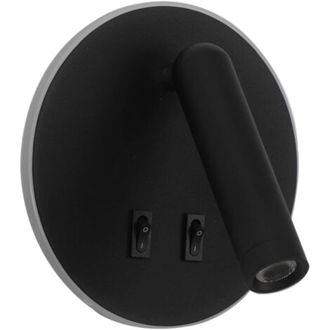 Lampada da parete a LED da 8W con faretto e interruttore Furla WL-53742-1-BK Italux (1/4)