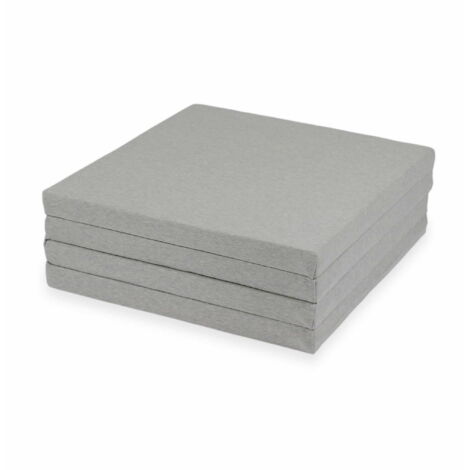 Tappeto da gioco 120x120cm per bambini, quadrato, pieghevole, grigio chiaro (1/4)