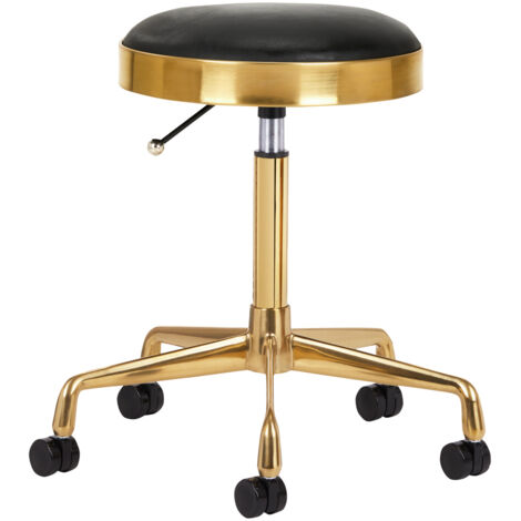 Sgabello cosmetico H7, oro, nero (1/3)