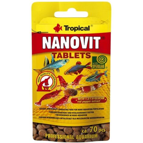Tropical Nanovit Tablets 10gr/70pz - mangine base in tablet per piccoli pesci (1/2)