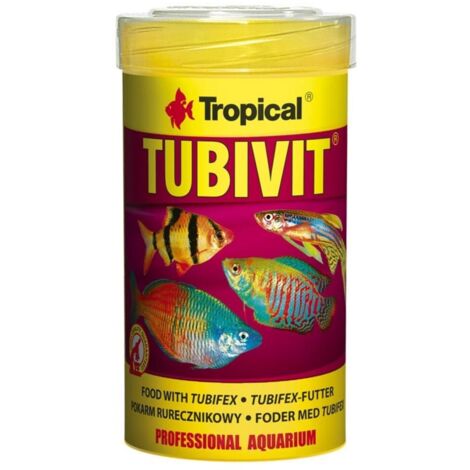 Tropical Tubivit 100ml Alimento Altamente Proteico in Scaglie Arricchito di Tubifex e Larve (1/2)