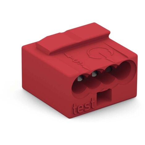 Microconnettore 4x 0,6-0,8 mm² rosso 243-804 /confezione da 100 pezzi/ (1/3)