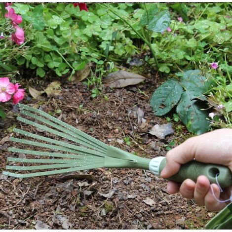 Mini rastrello da giardino, 9 artigli (1/4)