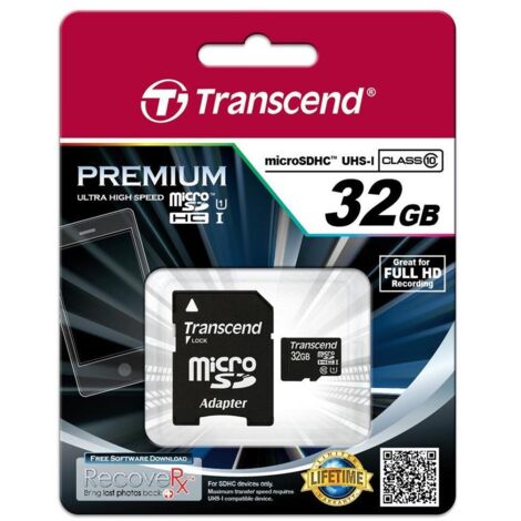 Transcend 32GB microSDHC Class 10 UHS-I 32GB MicroSDHC Class 10 memoria flash (1/4)