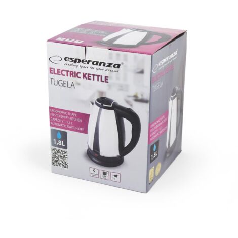 Bollitore elettrico senza fili EKK004S da 1,8 litri e 2200 W in acciaio inossidabile (1/4)
