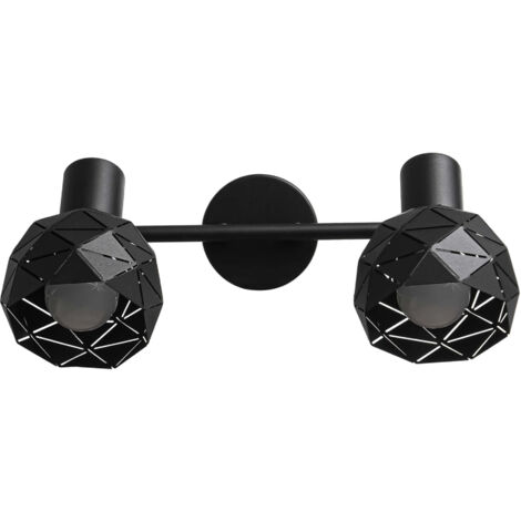 Applique Reus 2xE14 nera metallo orientabile Light Prestige (1/5)