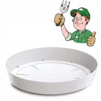 Sottovaso in plastica Lofly da 15,5 cm, bianco