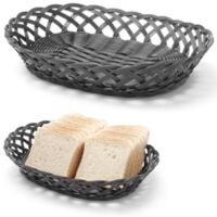 Cestino contenitore per frutta e verdura, intrecciato, ovale, 320x230x55 mm - Hendi 426265