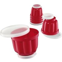 Küchenprofi 0805901406 - Set di 6 stampini per budino, rosso